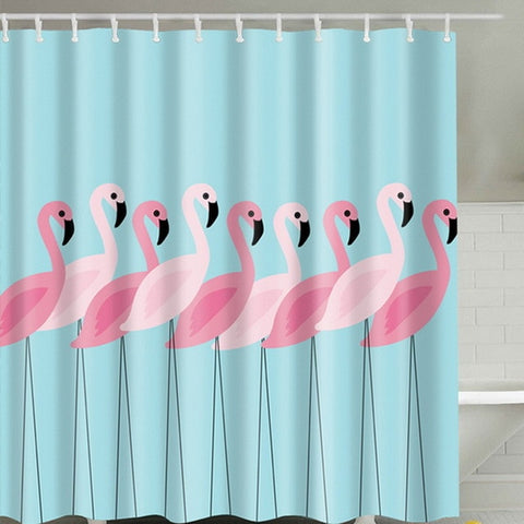 Image of Sea Turtle Print Waterproof Shower Curtain Polyester Fabric Bath Curtain Octopus Washable Home Bath Decor Curtains With 12 Hooks