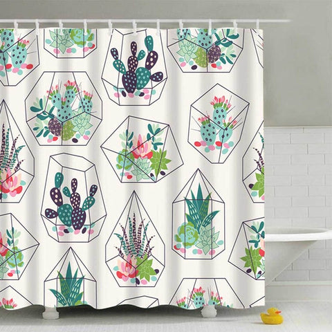 Image of Sea Turtle Print Waterproof Shower Curtain Polyester Fabric Bath Curtain Octopus Washable Home Bath Decor Curtains With 12 Hooks