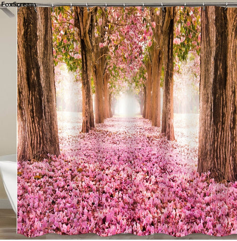 Image of 2019 Scene Version Multi-styles 3D HD Digital Printed Shower Curtains Waterproof Moisture-proof Bathroom Curtains Case tende