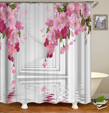Image of 2019 Scene Version Multi-styles 3D HD Digital Printed Shower Curtains Waterproof Moisture-proof Bathroom Curtains Case tende