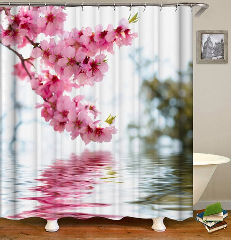 Image of 2019 Scene Version Multi-styles 3D HD Digital Printed Shower Curtains Waterproof Moisture-proof Bathroom Curtains Case tende