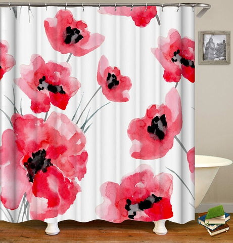 Image of 2019 Scene Version Multi-styles 3D HD Digital Printed Shower Curtains Waterproof Moisture-proof Bathroom Curtains Case tende