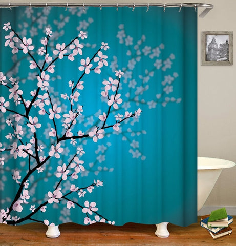 Image of 2019 Scene Version Multi-styles 3D HD Digital Printed Shower Curtains Waterproof Moisture-proof Bathroom Curtains Case tende