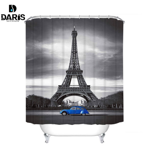 Image of Different Custom Waterproof Bathroom Shower Curtain Polyester Fabric Bathroom Curtain