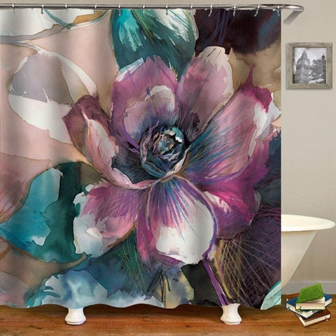 Image of King African American Lovers Couple Shower Curtains Painting Art Bath Curtain Liner Waterproof Polyester Bathroom With Hooks