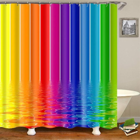 Image of King African American Lovers Couple Shower Curtains Painting Art Bath Curtain Liner Waterproof Polyester Bathroom With Hooks
