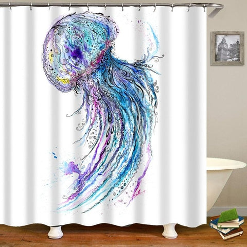 Image of King African American Lovers Couple Shower Curtains Painting Art Bath Curtain Liner Waterproof Polyester Bathroom With Hooks