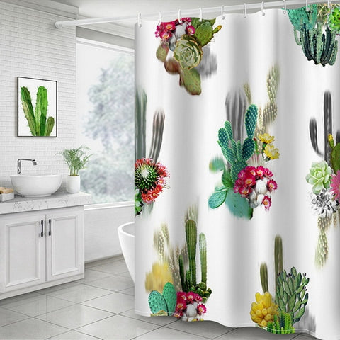 Image of Sea Turtle Print Waterproof Shower Curtain Polyester Fabric Bath Curtain Octopus Washable Home Bath Decor Curtains With 12 Hooks