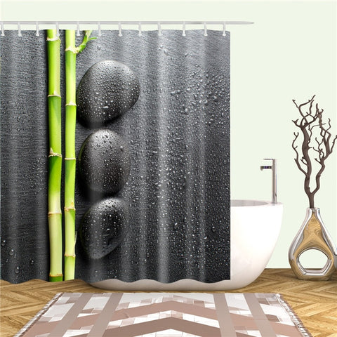 Image of Desert Stone Shower Curtains for Bathroom HD 3D Printing Waterproof Curtains Fabric Polyester Bath Screen Home Decoration