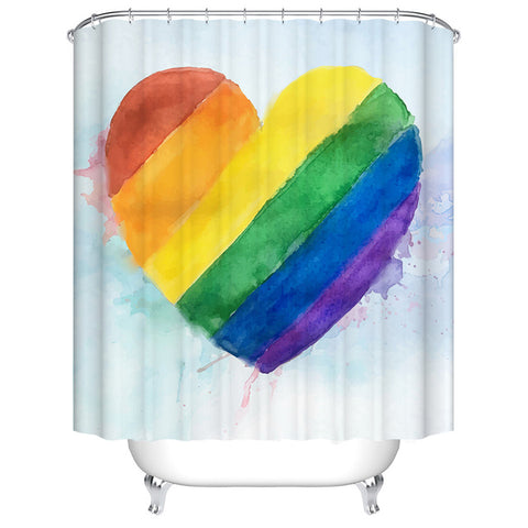 Image of Urijk 1PC Flower Waterproof Shower Curtains for Bath Fabric Liner Solid Bathroom Curtains Shower Curtains With 12 Hooks