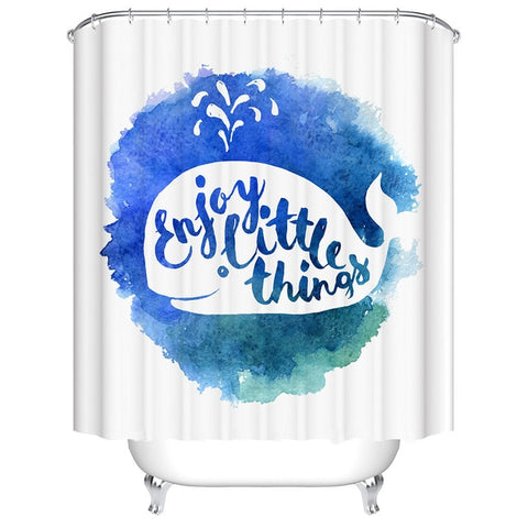 Image of Urijk 1PC Flower Waterproof Shower Curtains for Bath Fabric Liner Solid Bathroom Curtains Shower Curtains With 12 Hooks