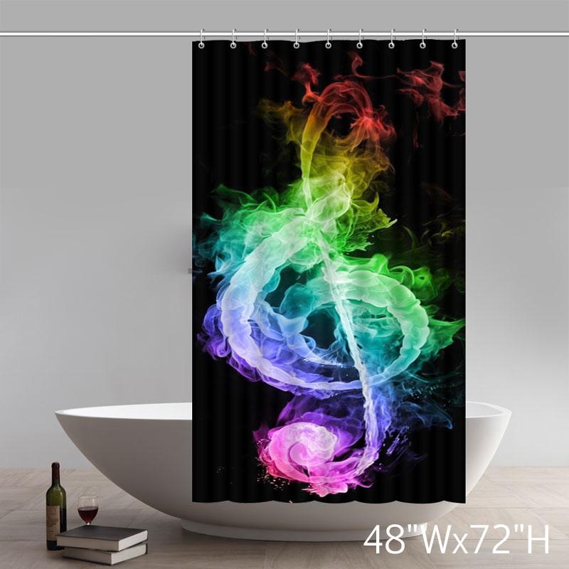 Liberty Art The Forward Colorful Fire Music Notes Custom Shower Curtain