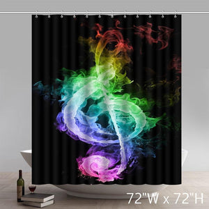 Liberty Art The Forward Colorful Fire Music Notes Custom Shower Curtain