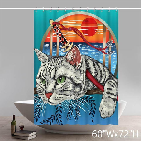 Image of Kyatto Ninden Teyande Float World Draw Shower Curtains Custom
