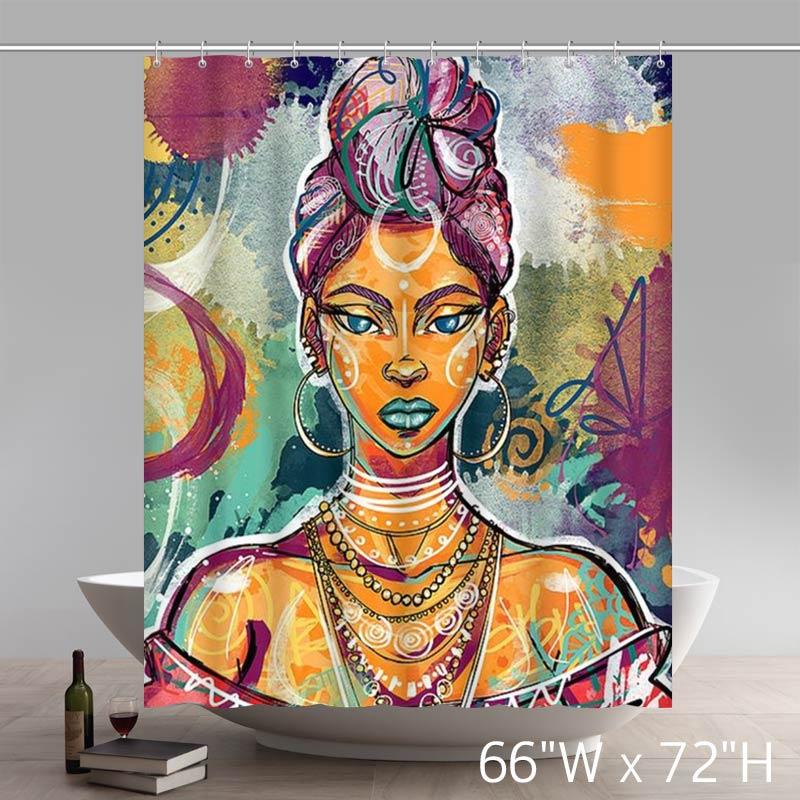 Liberty Art RL Brads Board Mulatto Shower Curtains