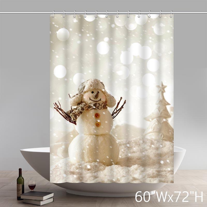Marry Christmas And Happy New Year Shower Curtains Custom