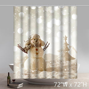 Marry Christmas And Happy New Year Shower Curtains Custom